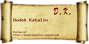 Dudok Katalin névjegykártya