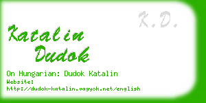 katalin dudok business card